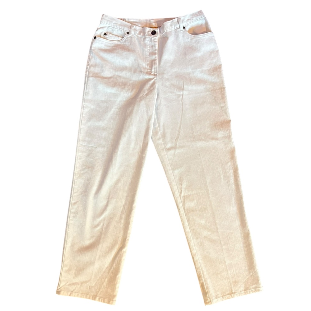 Ruby Rd White Straight Leg Pants Women’s Size 10 Casual Stretch New without Tag